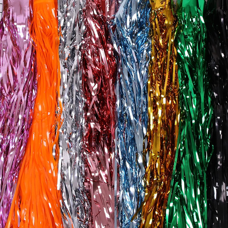 New Table Skirt Wedding Decoration Table New Year Easter Decoration For Home Birthday Party Decor Metal Rain Tinsel Table Skirt