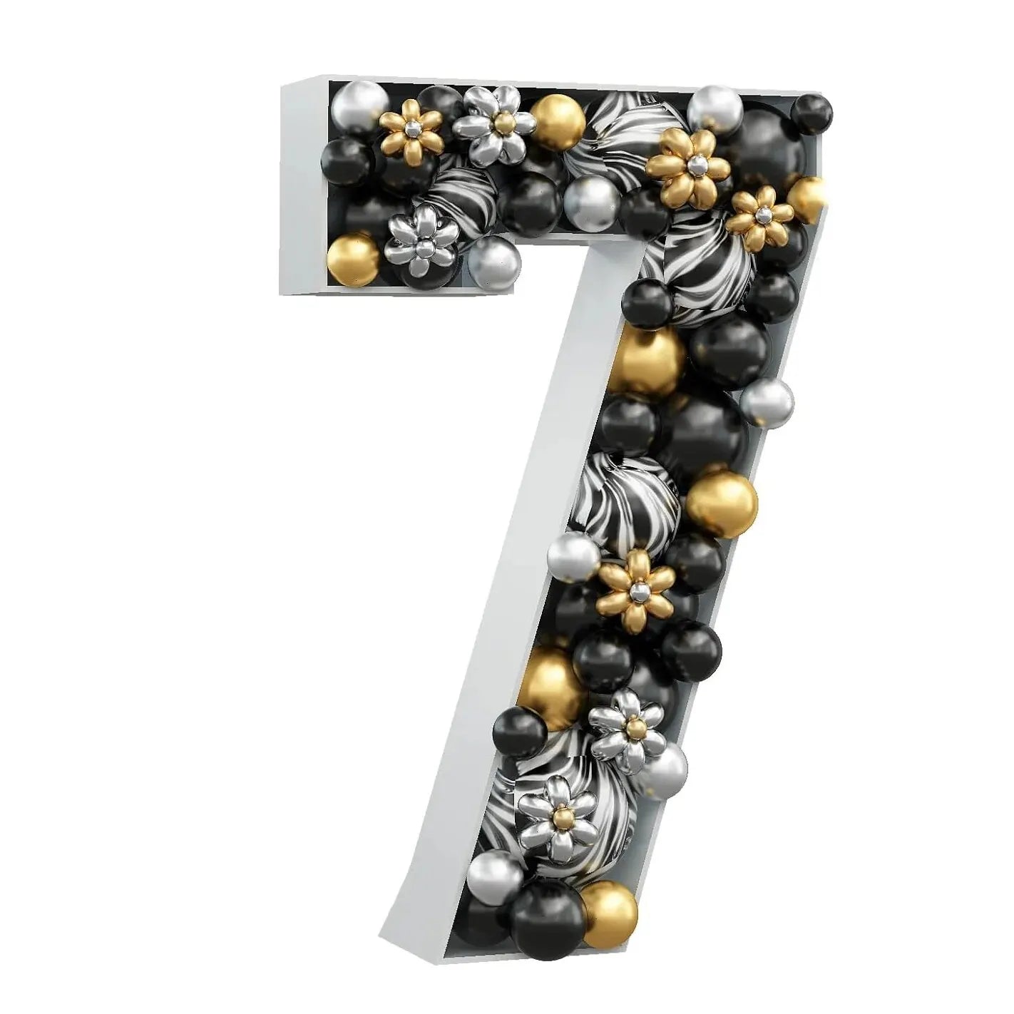 1PC 73CM 3D Filled Balloon Number Number 0-9 Light Up Marquee Foam Board For Birthday Anniversary And Easter Decorations