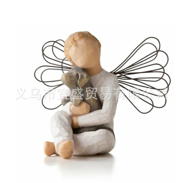Nordic Style Imitation Wood Carving Parent-child Ornaments Valentine's Day Easter Gifts Home Living Room Decoration Model Crafts