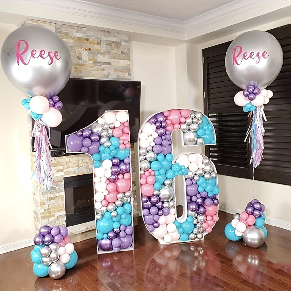 1PC 73CM 3D Filled Balloon Number Number 0-9 Light Up Marquee Foam Board For Birthday Anniversary And Easter Decorations