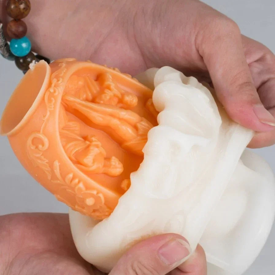 3D Easter Jesus Egg Candle Silicone Mold Virgin Mary Easter Egg Candle Mould Resin Cross Jesus Egg Gypsum Molds Easter Gift