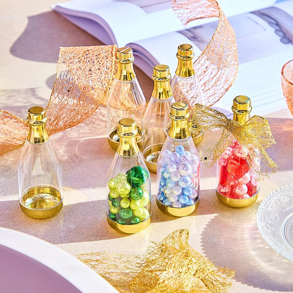 Champagne Bottle Plastic Candy Box Chocolate Box Baby Shower Wedding Valentines Day Easter Party Decor Favor Gift Packaging Box