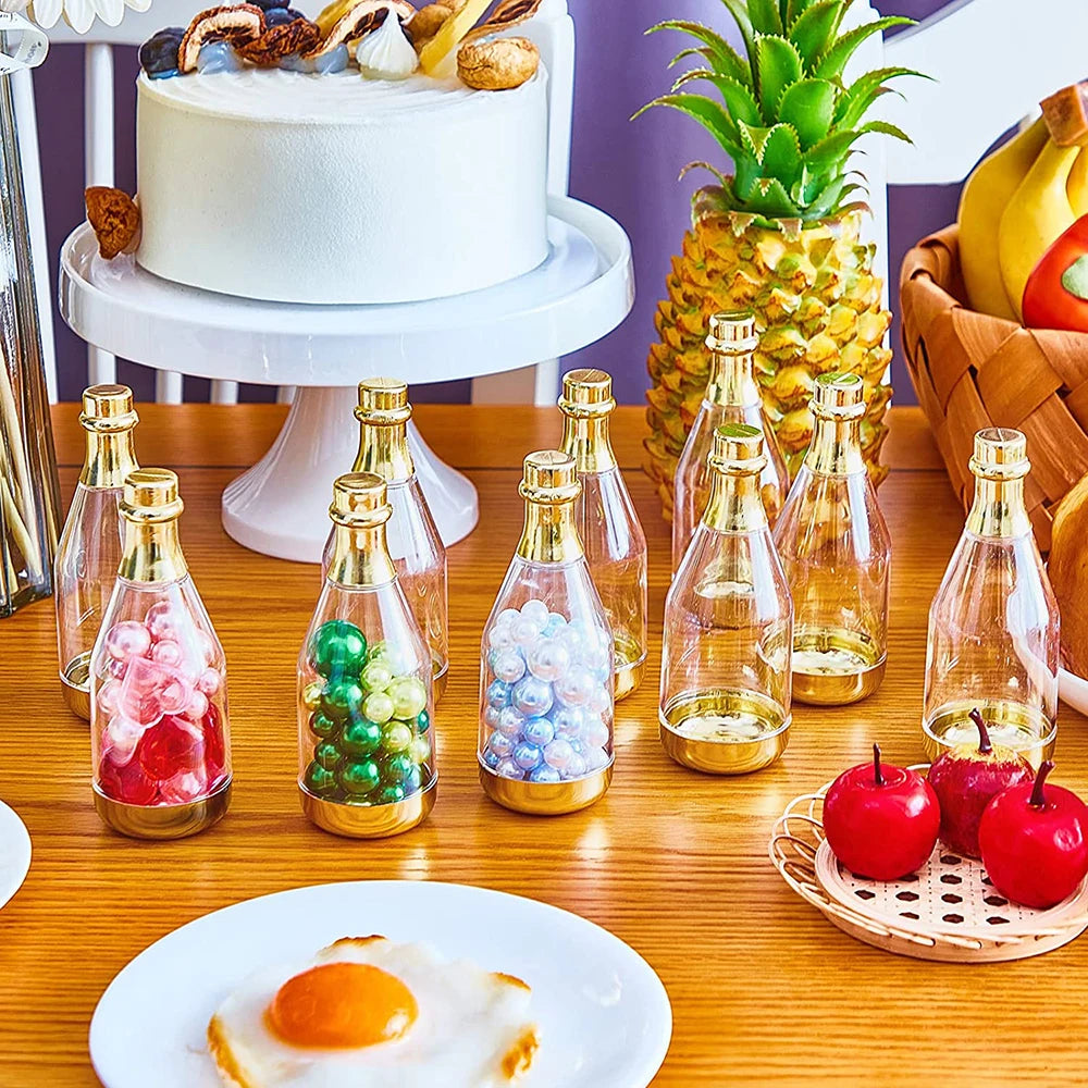 Champagne Bottle Plastic Candy Box Chocolate Box Baby Shower Wedding Valentines Day Easter Party Decor Favor Gift Packaging Box