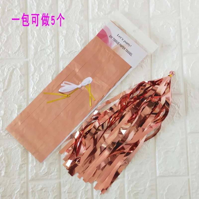 36Inch Giant Helium Pastel Balloon Paper Tassel Garland Decorations Easter Birthday Party Wedding Room Balloon Streamer Supplies