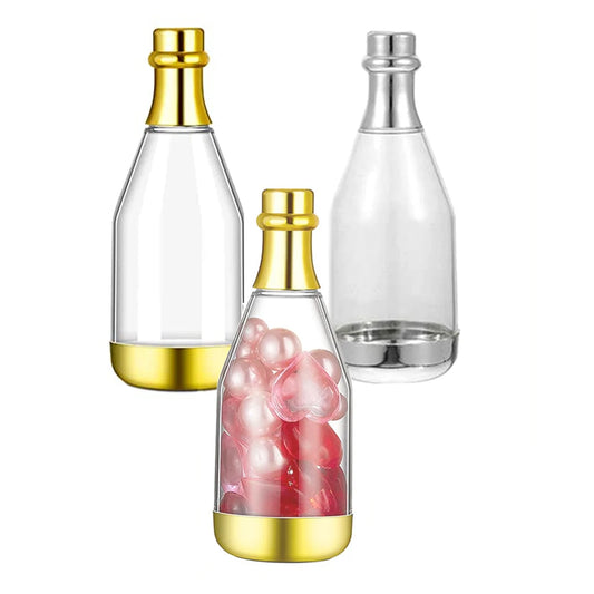 Champagne Bottle Plastic Candy Box Chocolate Box Baby Shower Wedding Valentines Day Easter Party Decor Favor Gift Packaging Box