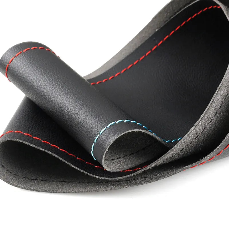 Car Accessories Steering Wheel Cover Leather Trim For BMW 5 6 Series E60 E61 Touring 530d 545i E63 Coupe E64 630i 650i 2003-2010