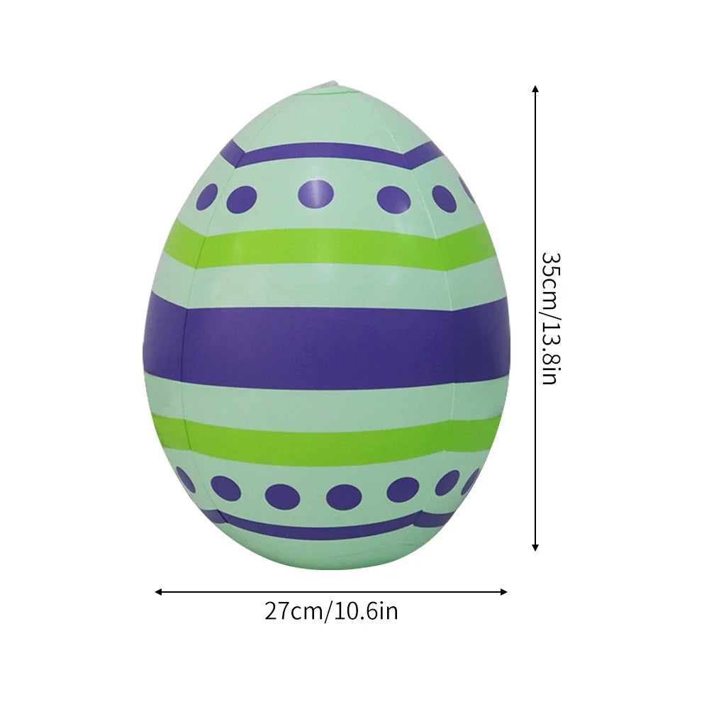 Giant Egg Easter PVC Inflatable Ball Outdoor Garden Pendant Ornament 35x27cm Balloon Party Easter Egg Decorations for Yard 2025