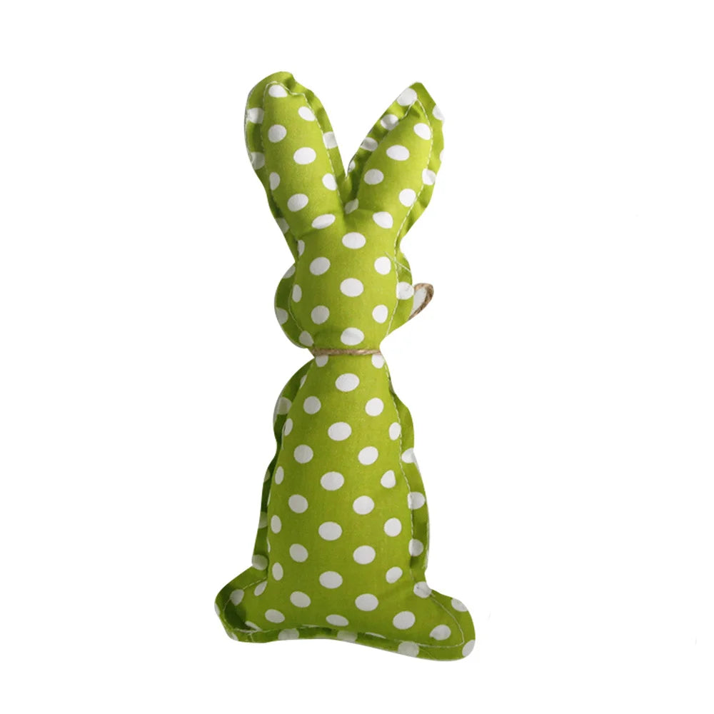 1pc Easter Cotton Fabric Rabbit Ornament Pink Yellow Rabbit Pendant for Easter Home Party Table Decoration Kids Crafts Supplies