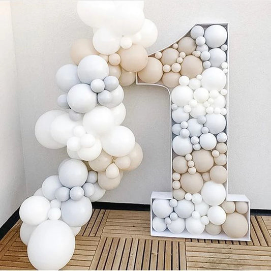 1PC 73CM 3D Filled Balloon Number Number 0-9 Light Up Marquee Foam Board For Birthday Anniversary And Easter Decorations