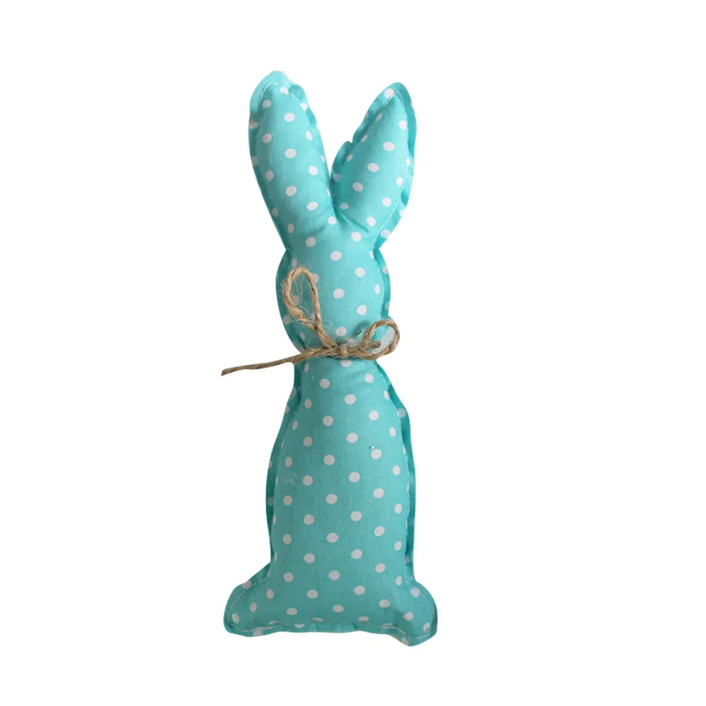 1pc Easter Cotton Fabric Rabbit Ornament Pink Yellow Rabbit Pendant for Easter Home Party Table Decoration Kids Crafts Supplies
