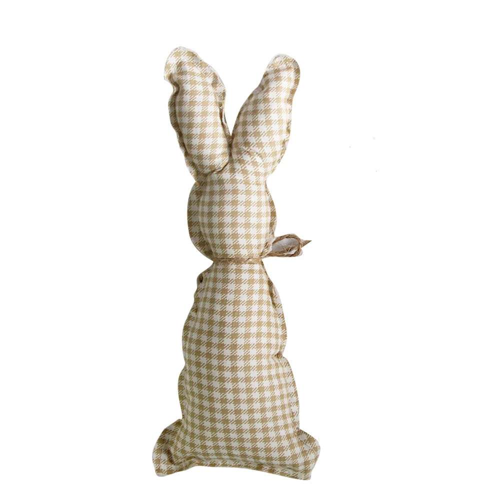 1pc Easter Cotton Fabric Rabbit Ornament Pink Yellow Rabbit Pendant for Easter Home Party Table Decoration Kids Crafts Supplies