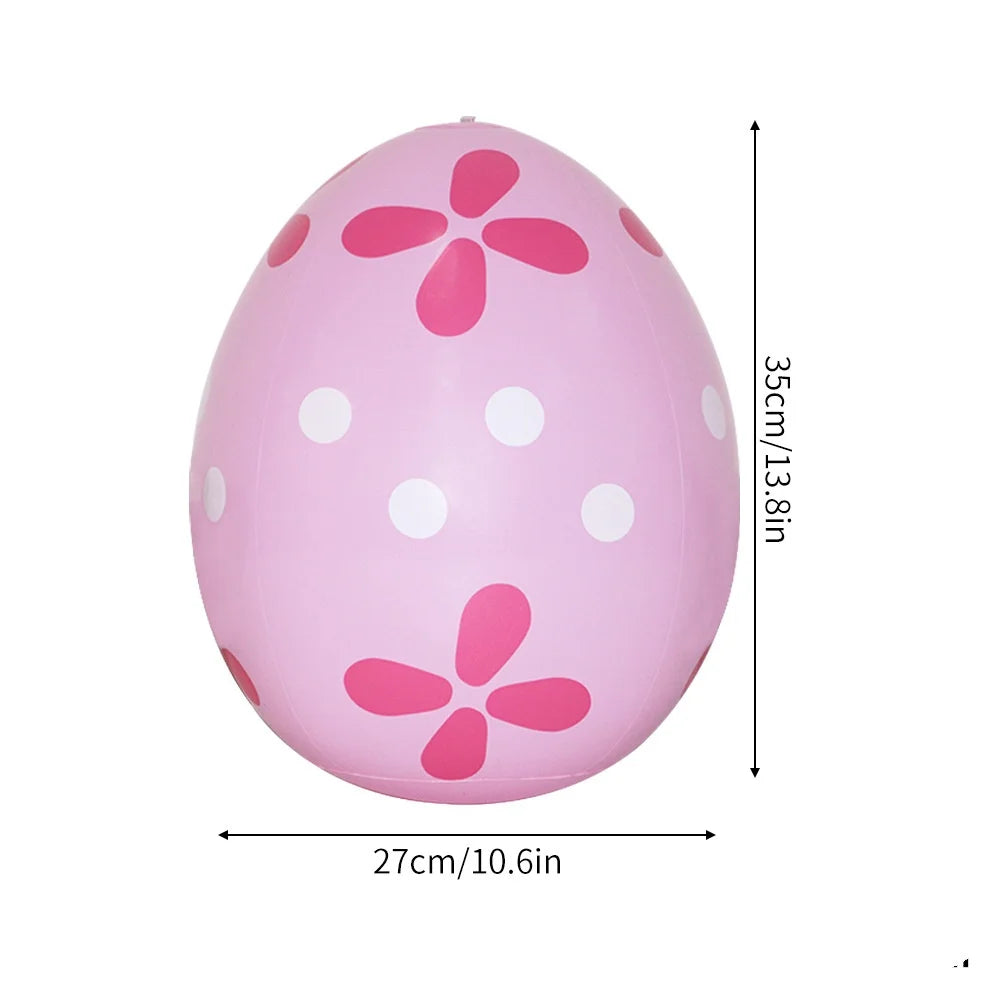 Giant Egg Easter PVC Inflatable Ball Outdoor Garden Pendant Ornament 35x27cm Balloon Party Easter Egg Decorations for Yard 2025