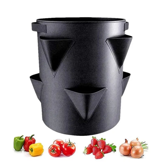 Strawberry Planting Bag Strawberry Planter Plant Bag For Outdoor With 6 Side Grow Pocket 7 Gallon Garden Planting Pots Non-Woven