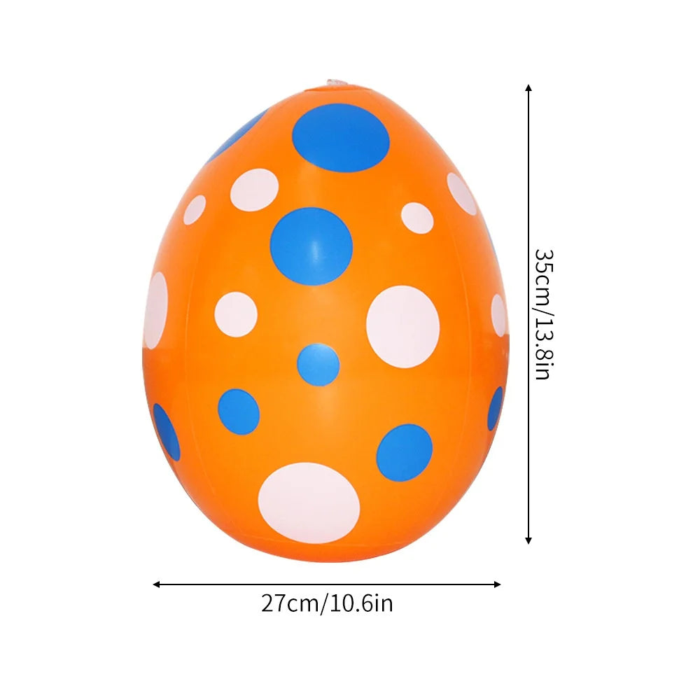 Giant Egg Easter PVC Inflatable Ball Outdoor Garden Pendant Ornament 35x27cm Balloon Party Easter Egg Decorations for Yard 2025