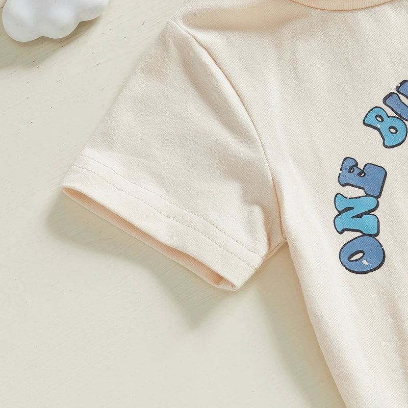 Baby Boys Easter Outfit Short Sleeve Bunny Print Top and Plaid Shorts Set with Matching Bowtie and Suspenders